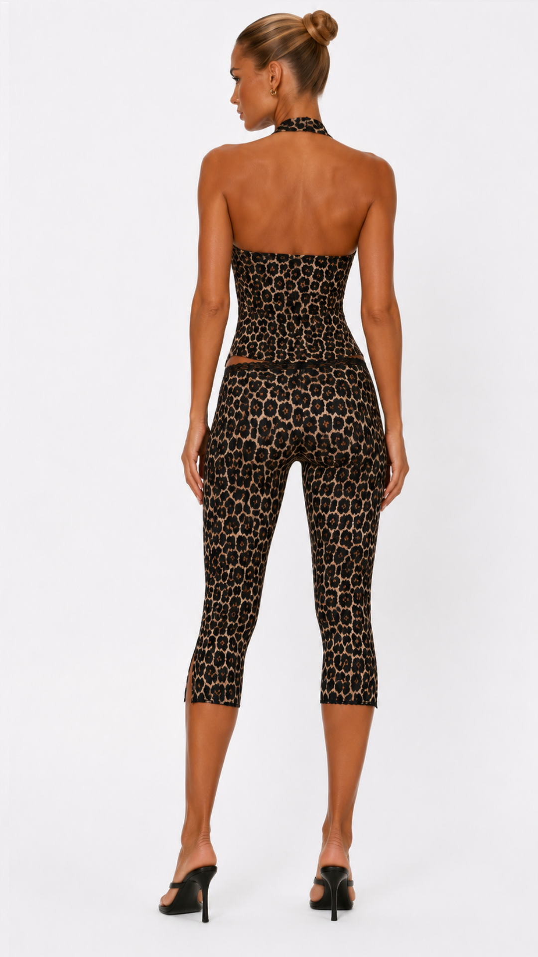 Arabella - Leopard Tie Detail Capri Co-Ord